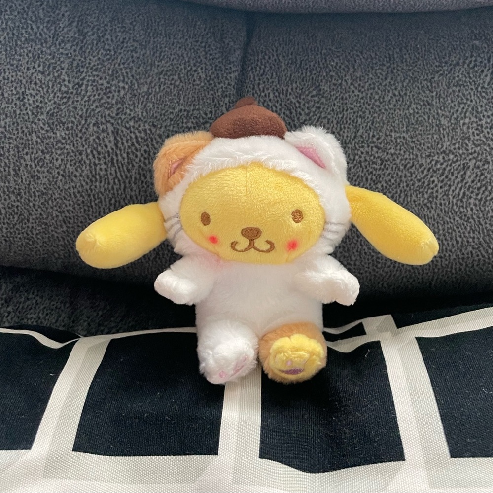 Pompompurin Plush x Cat Cosplay Keychain